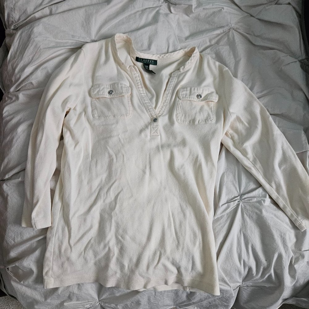 Woman's Ralph Lauren 3/4 length shirt